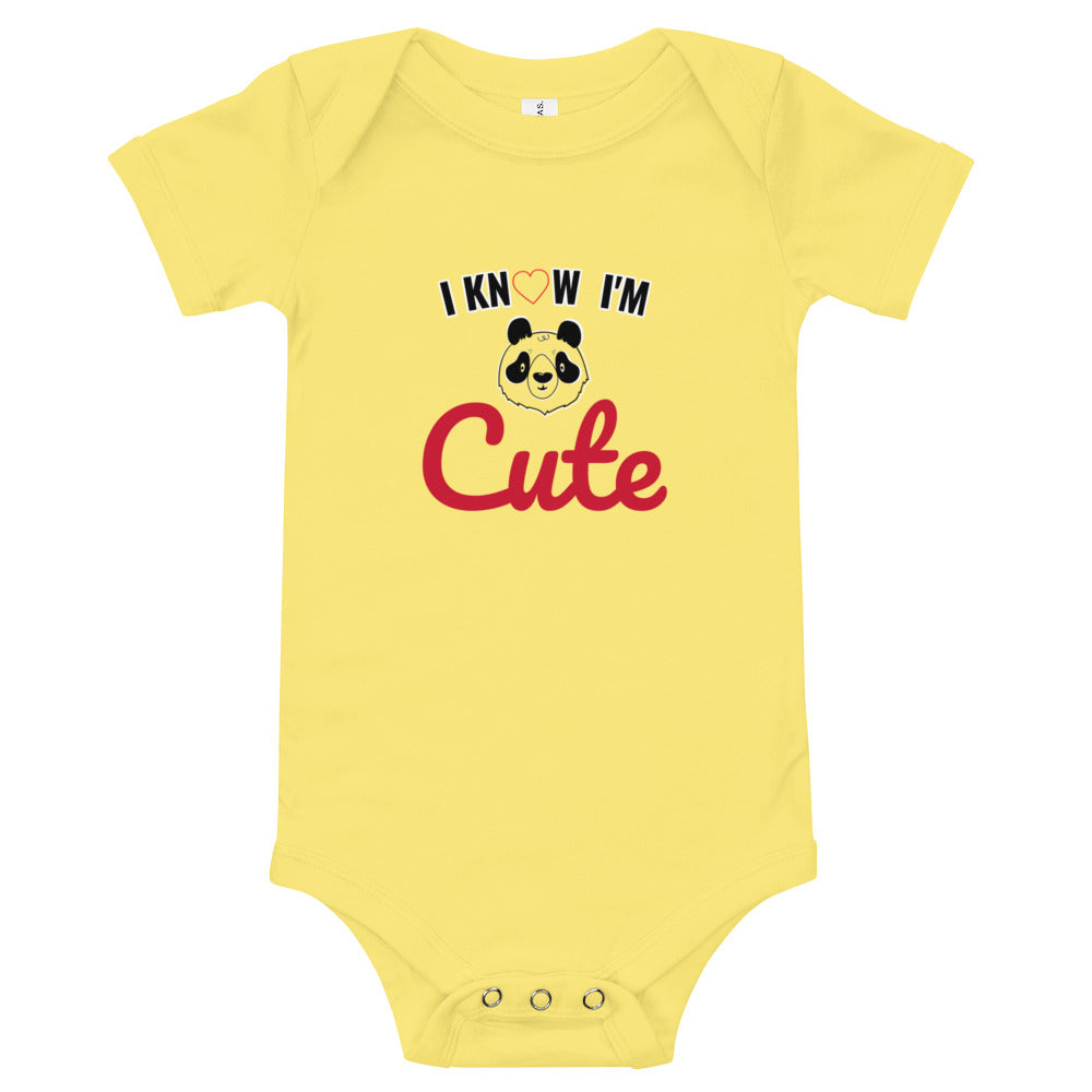 Body Bébé " cotton classic "I know i'm Cute"